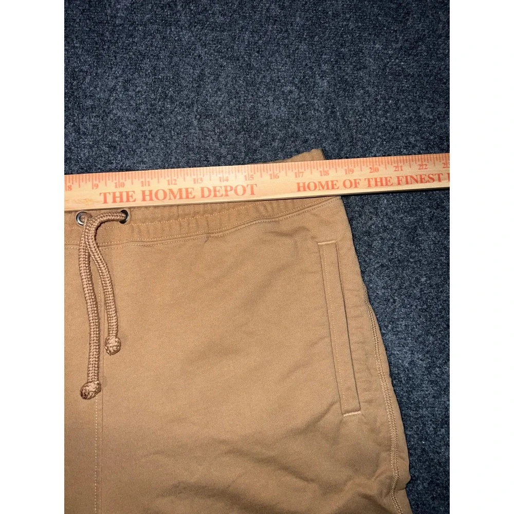The North Face Mens XL Tan Brown Fleece Joggers Sweatpants Drawstring Waist
